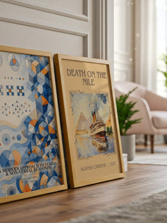 A Modern Approach to Verbal & Non-Verbal Reasoning watercolour print framed by window – literary home decor
