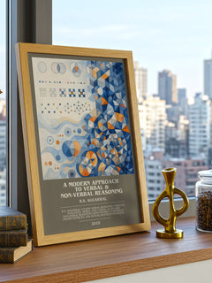 A Modern Approach to Verbal & Non-Verbal Reasoning bookish print framed by window – literary home decor
