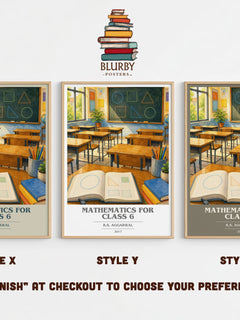 Mathematics For Class 6 book cover print in frame leaning in hallway – non fiction wall art