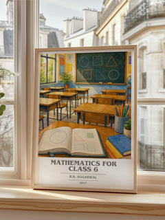 Mathematics For Class 6 book cover poster colour and style options – R.S. Aggarwal book art