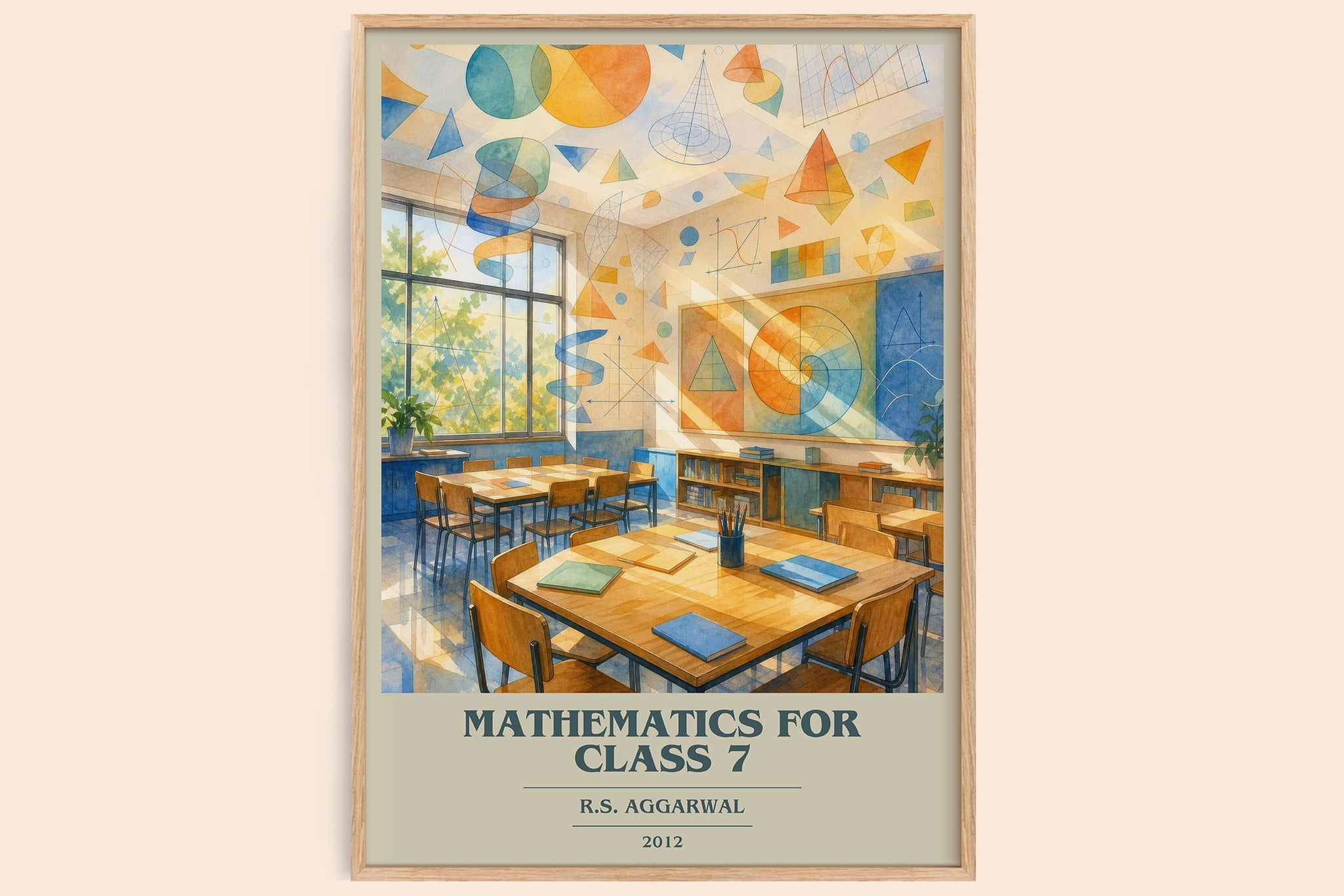 Mathematics For Class 7 Book Cover Poster by R.S. Aggarwal