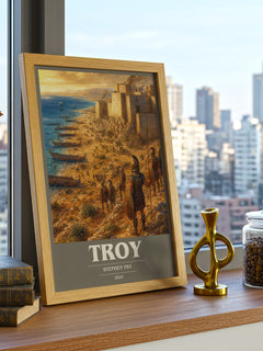 Troy book cover print framed by window – literary home decor