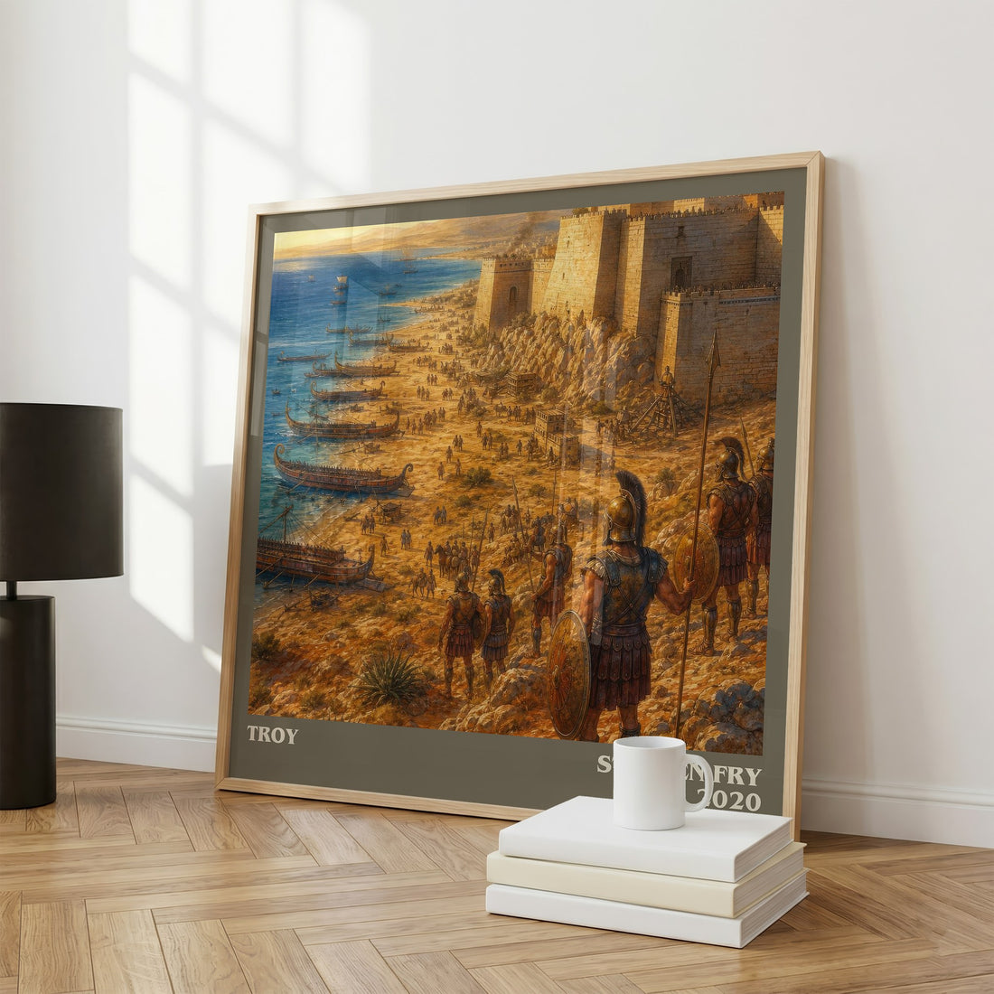 Troy literary print framed by window – literary home decor