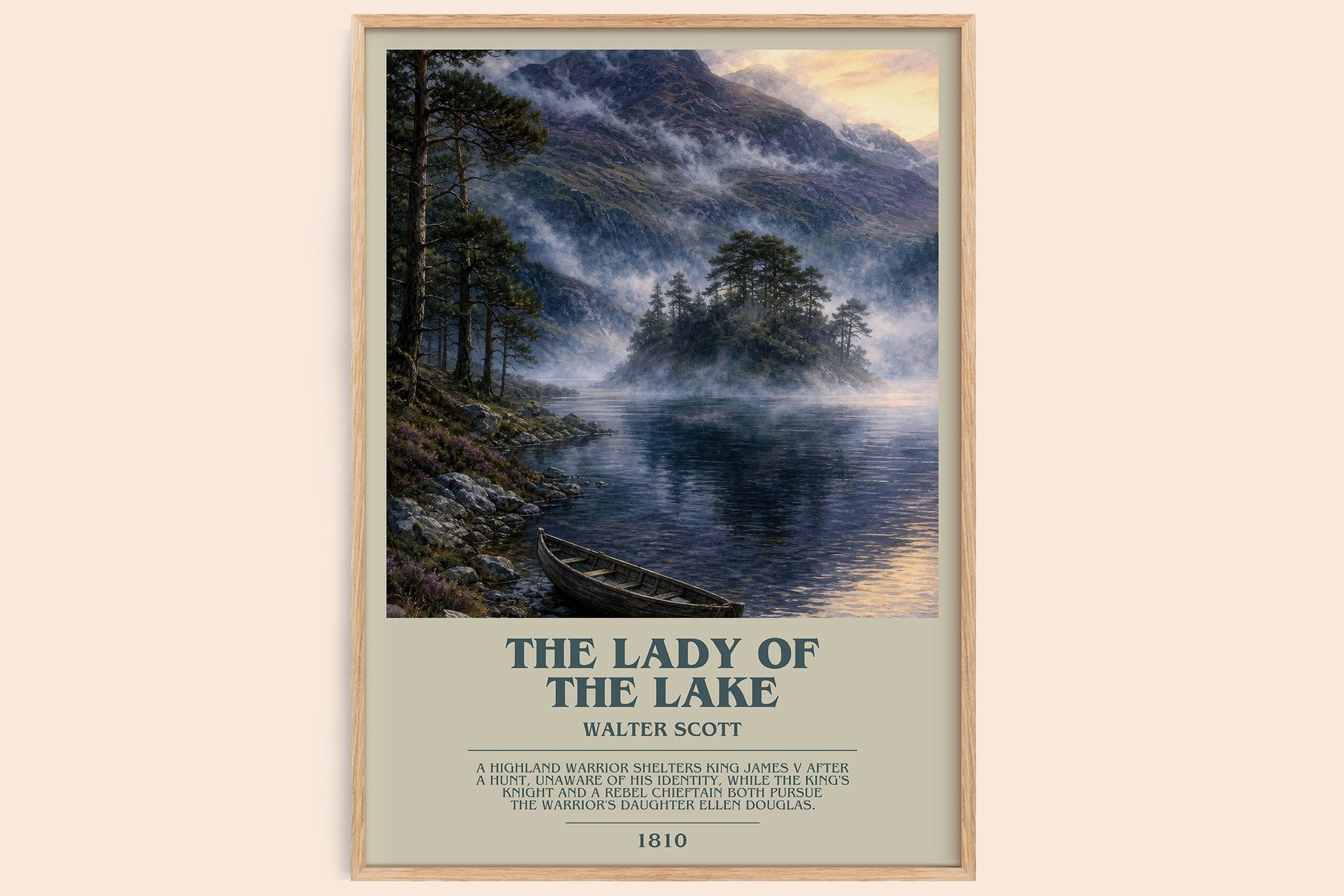 The lady of the lake Bookish Wall Art by Walter Scott