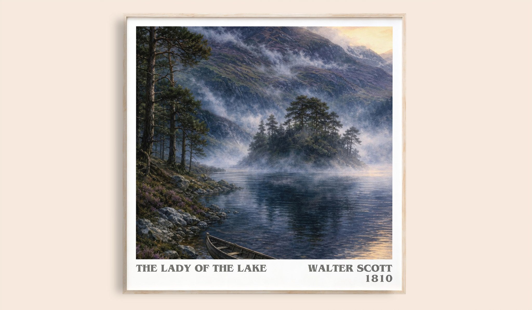 The lady of the lake Literary Art Print by Walter Scott