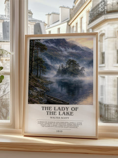 The lady of the lake bookish poster colour and style options – Walter Scott book art