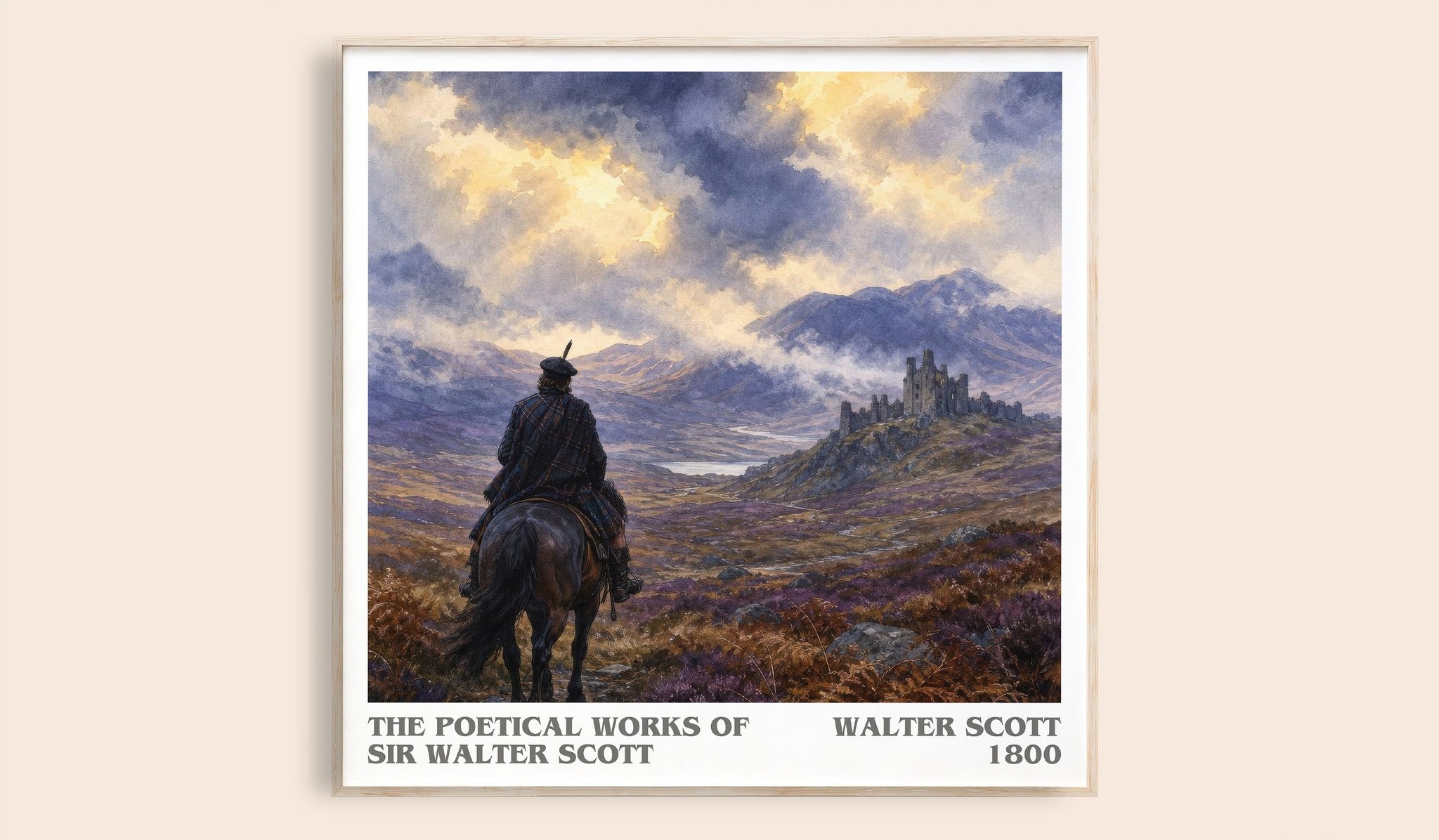 poetical works of Sir Walter Scott Literary Art Print by Walter Scott