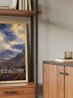 The poetical works of Sir Walter Scott book watercolour illustration paper finish options – matte satin gloss