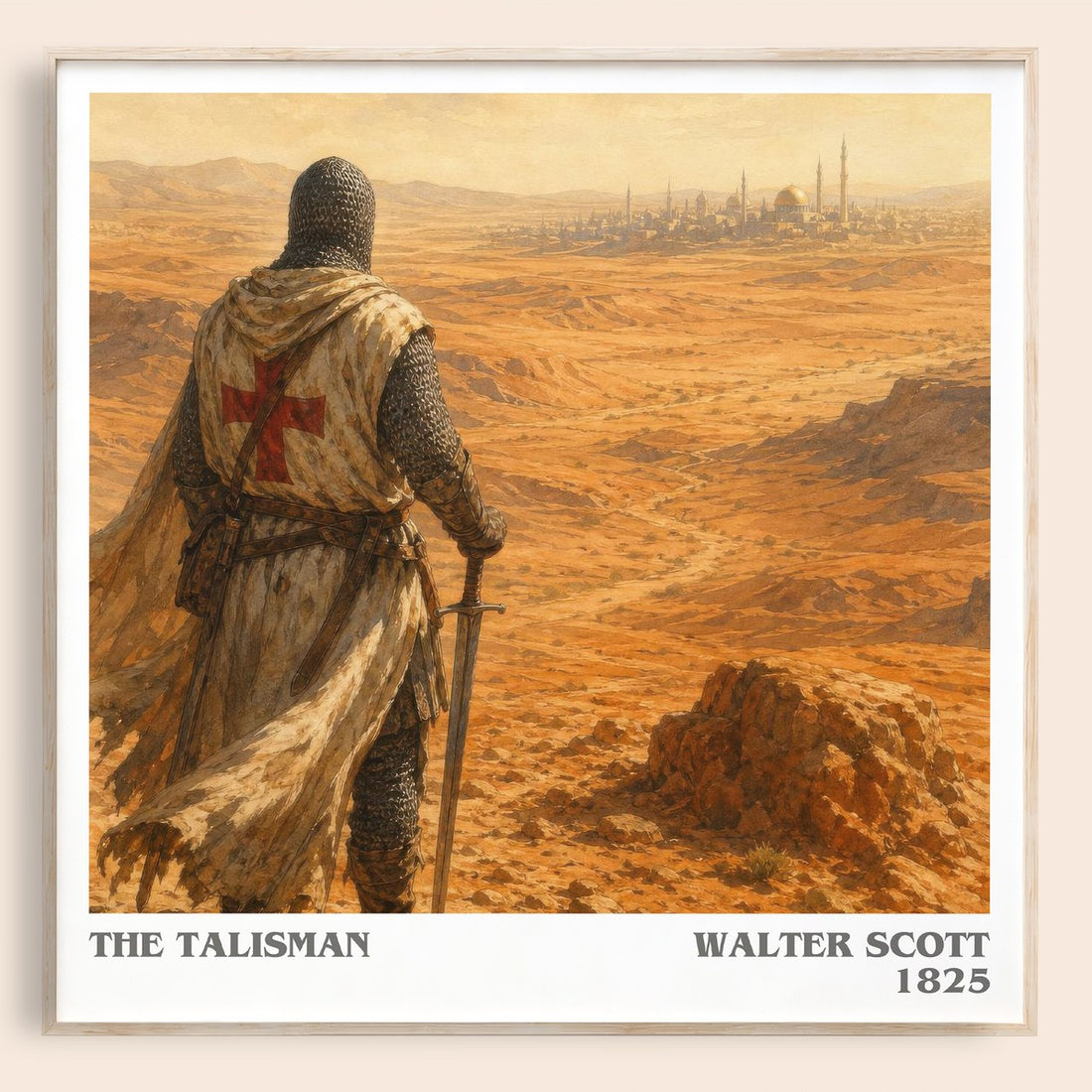 The Talisman literary book poster by Walter Scott – framed literary art print