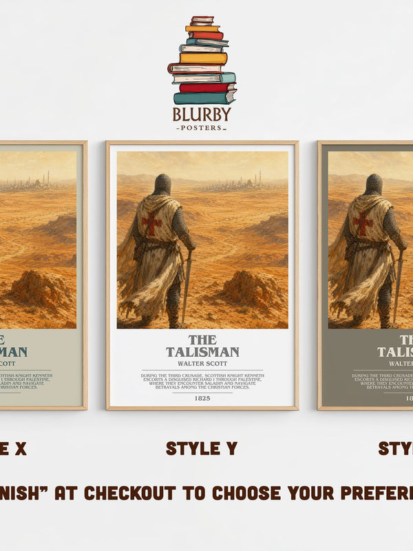 The Talisman bookish print in frame leaning in hallway – historical fiction wall art