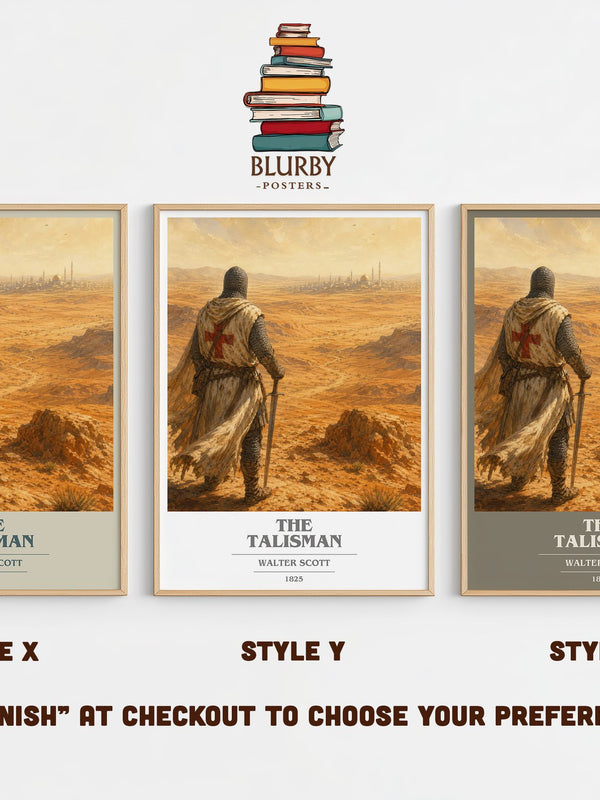 The Talisman book cover print in frame leaning in hallway – historical fiction wall art