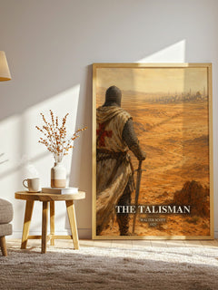 The Talisman watercolour print in frame leaning in hallway – historical fiction wall art