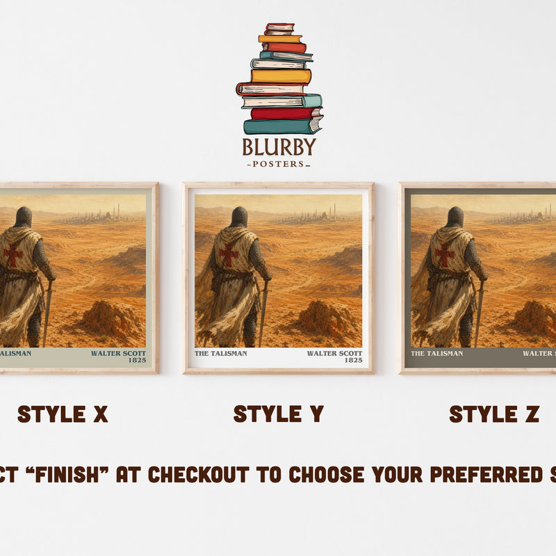 The Talisman literary print in frame leaning in hallway – historical fiction wall art