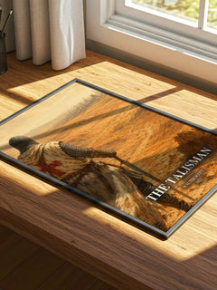 The Talisman watercolour book poster framed on wall – historical fiction wall art