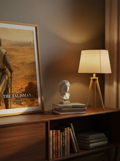 The Talisman watercolour print on bookshelf – Walter Scott fan gift
