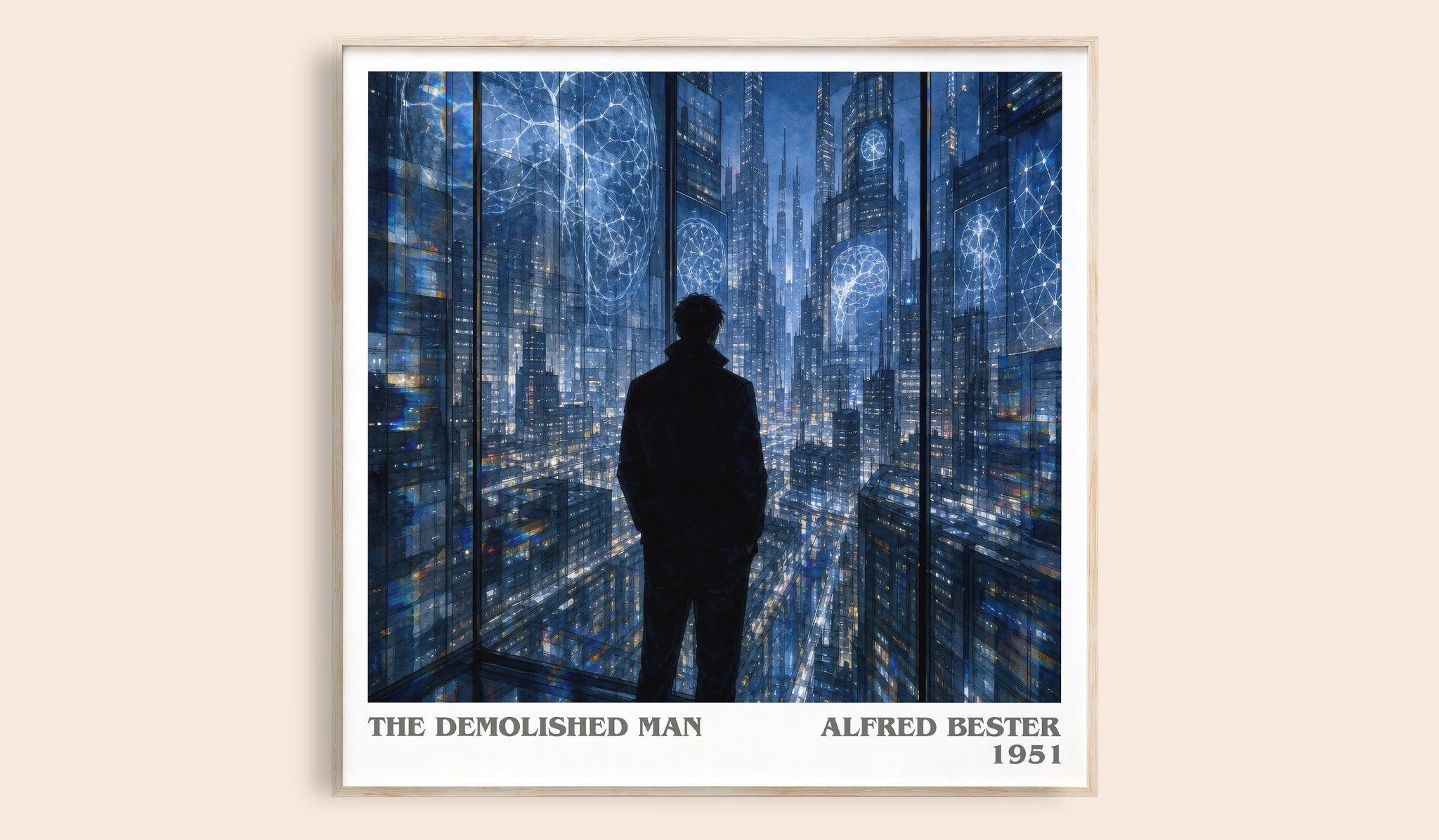 The Demolished Man Literary Art Print by Alfred Bester