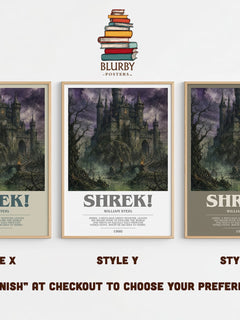 Shrek! Bookish Wall Art by William Steig – Style X, Y and Z side by side – choose your finish