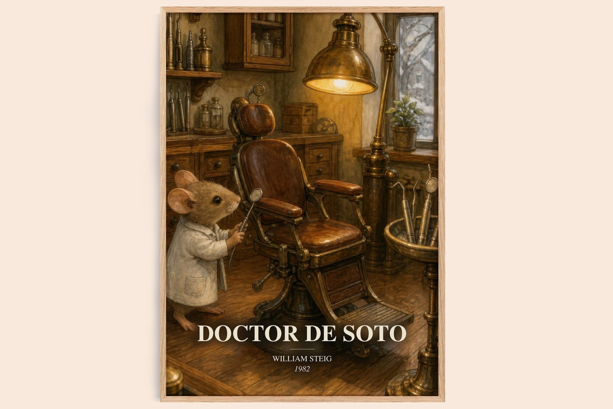 Doctor De Soto Book Watercolour Illustration by William Steig