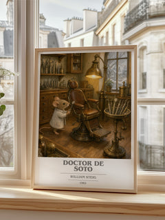 Doctor De Soto book cover poster colour and style options – William Steig book art