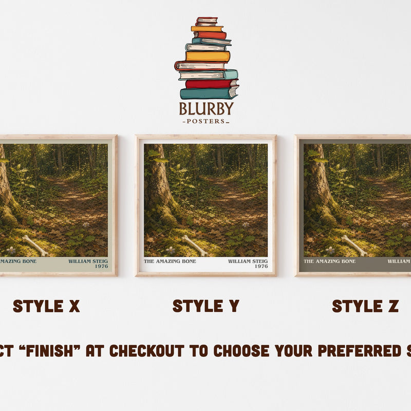 The amazing bone literary print in frame leaning in hallway – childrens wall art
