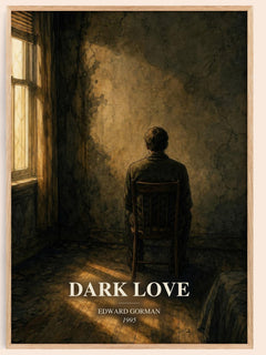Dark Love watercolour book poster by Edward Gorman – framed literary art print