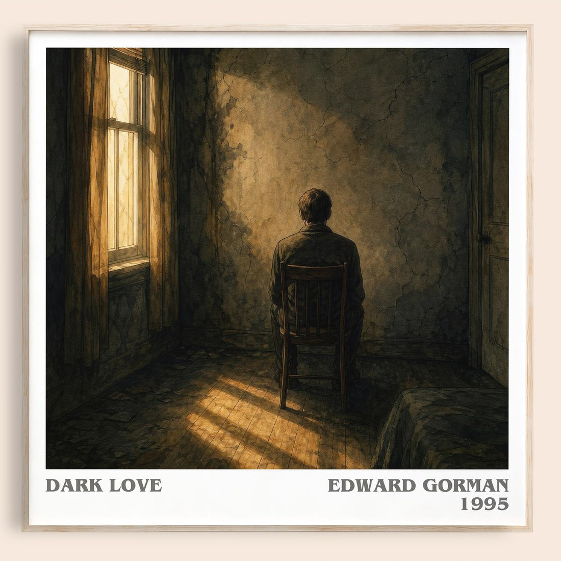 Dark Love literary book poster by Edward Gorman – framed literary art print
