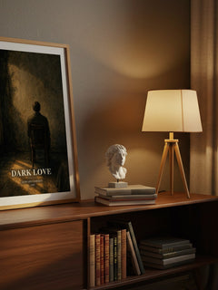 Dark Love watercolour print on bookshelf – Edward Gorman fan gift