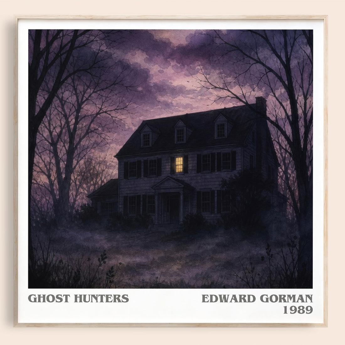Ghost hunters literary book poster by Edward Gorman – framed literary art print