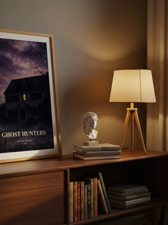 Ghost hunters watercolour print on bookshelf – Edward Gorman fan gift