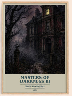 Masters of Darkness III book cover book poster by Edward Gorman – framed literary art print