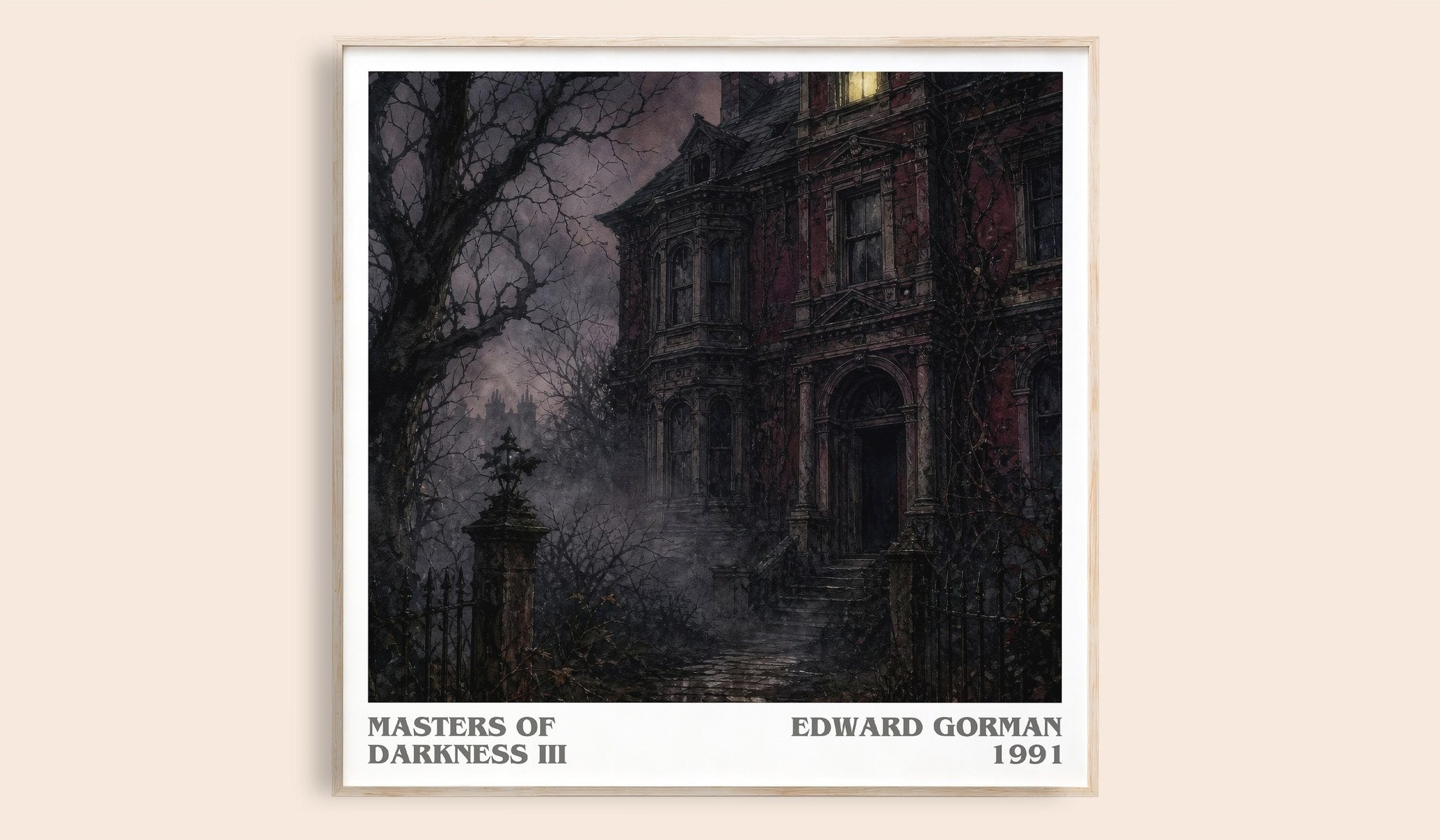 Masters of Darkness III Literary Art Print by Edward Gorman
