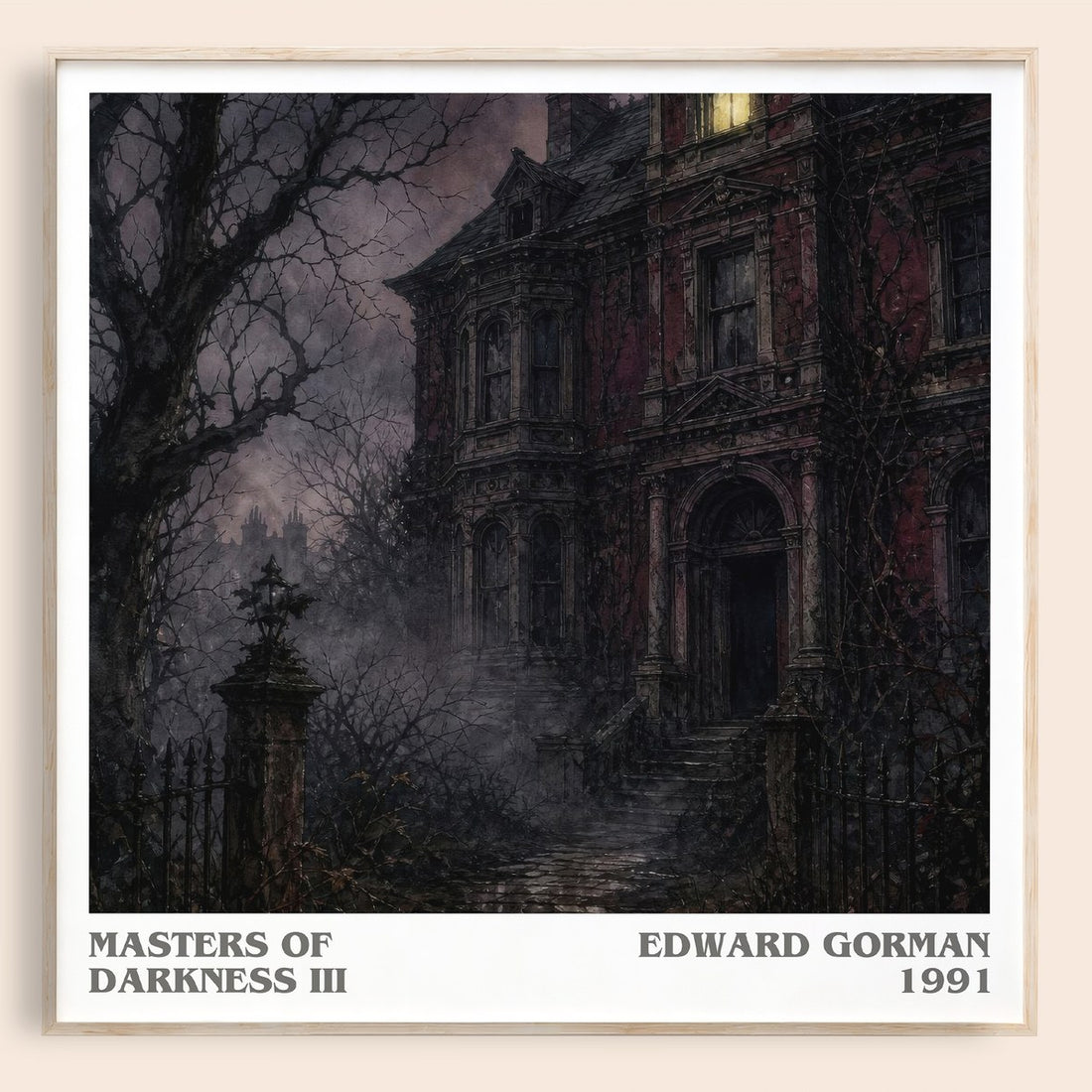 Masters of Darkness III literary book poster by Edward Gorman – framed literary art print