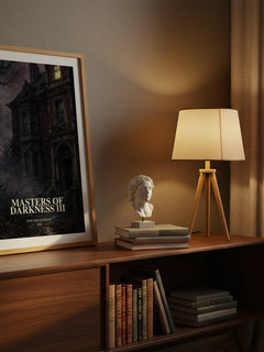 Masters of Darkness III watercolour print on bookshelf – Edward Gorman fan gift