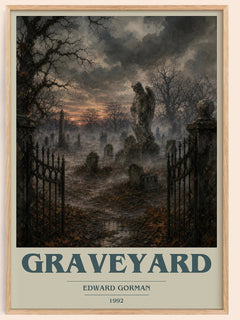 Graveyard Book Cover Poster by Edward Gorman – framed poster