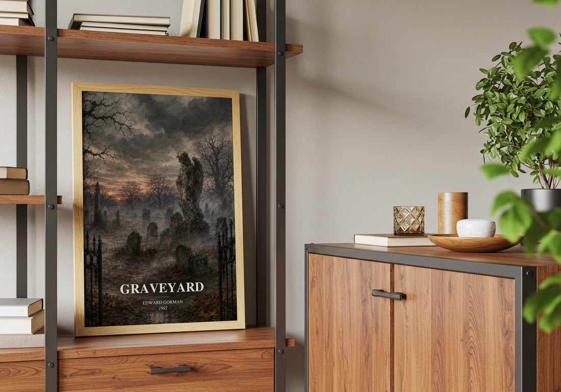 Graveyard book watercolour illustration paper finish options – matte satin gloss