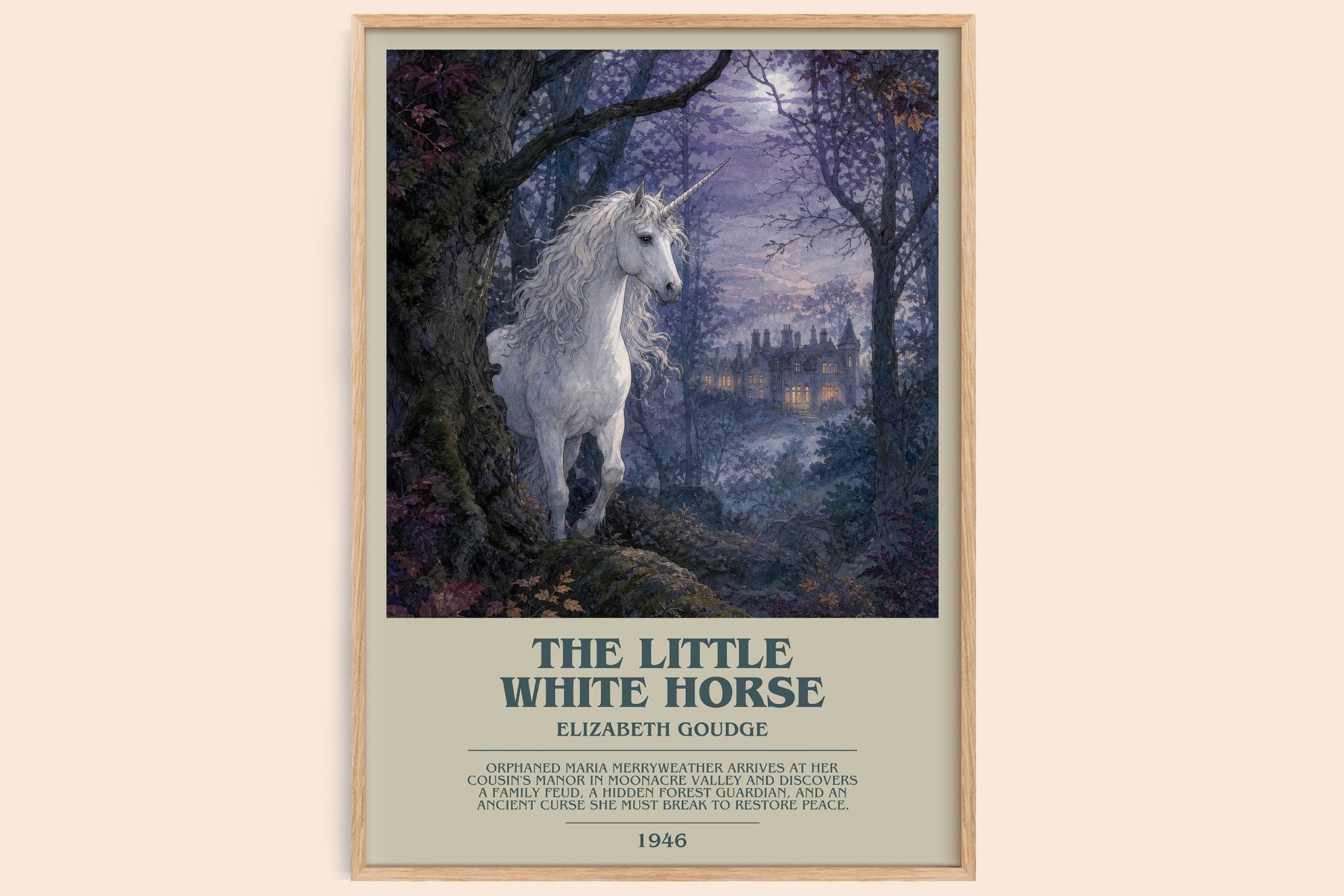 The Little White Horse Bookish Wall Art by Elizabeth Goudge