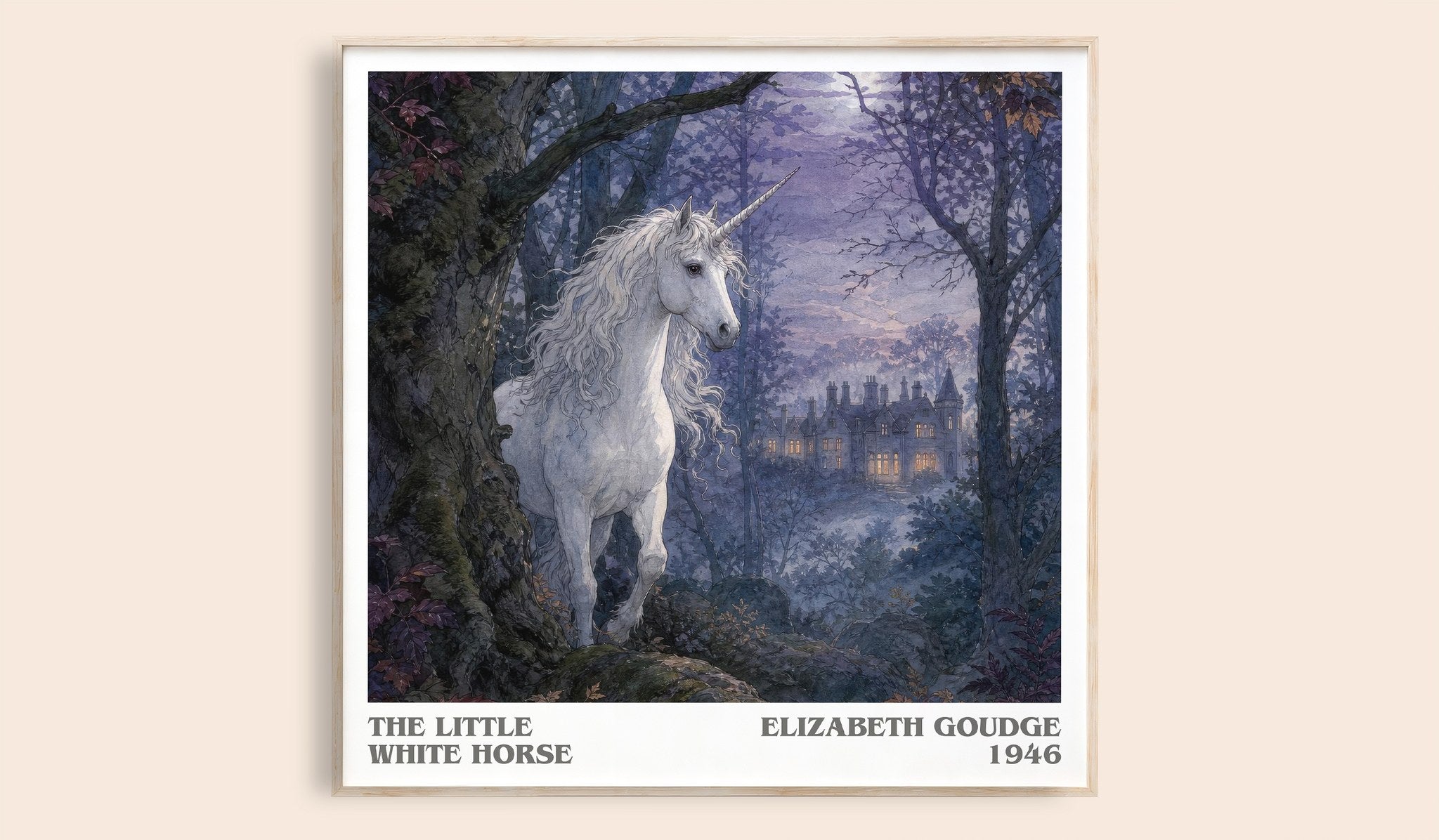 The Little White Horse Literary Art Print by Elizabeth Goudge