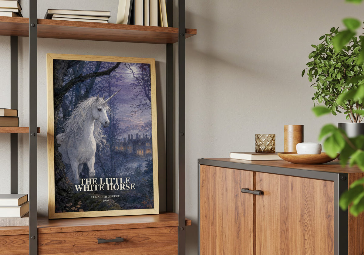 The Little White Horse book watercolour illustration paper finish options – matte satin gloss
