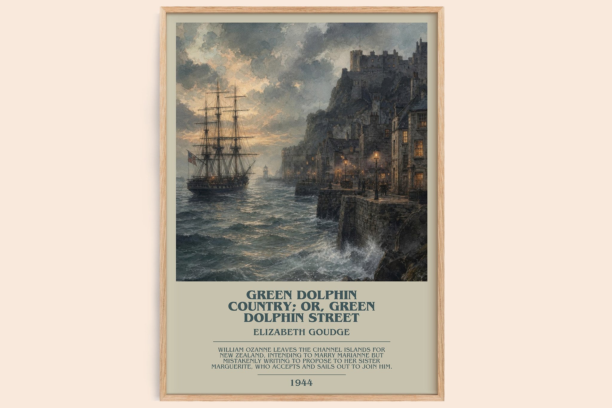 Green Dolphin Country; or, Green Dolphin Street Bookish Wall Art by Elizabeth Goudge