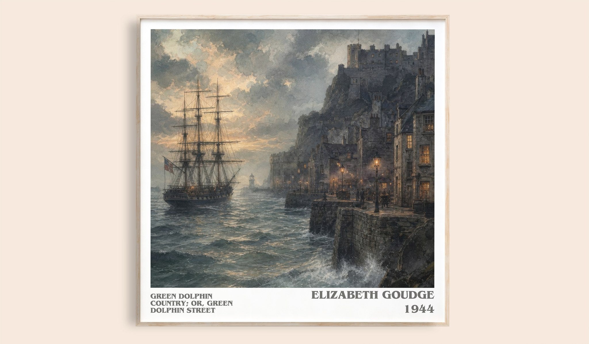 Green Dolphin Country; or, Green Dolphin Street Literary Art Print by Elizabeth Goudge