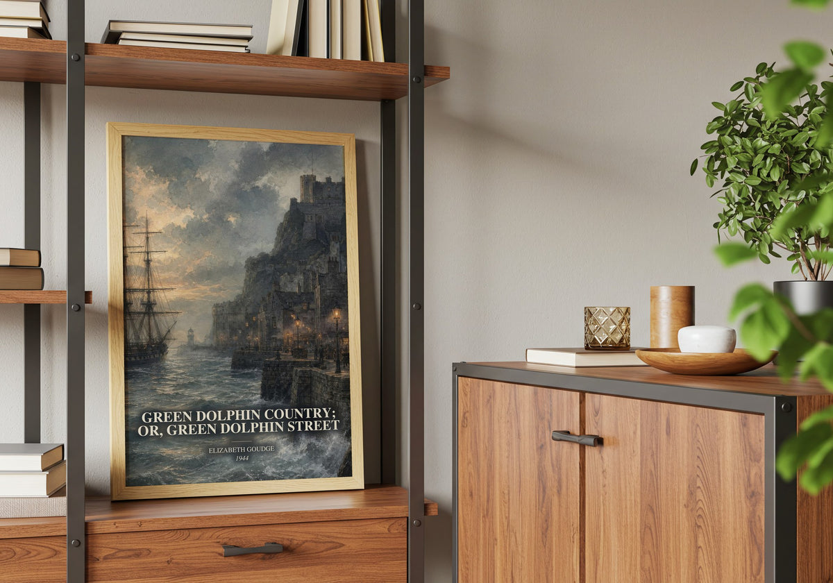 Green Dolphin Country; or, Green Dolphin Street book watercolour illustration paper finish options – matte satin gloss