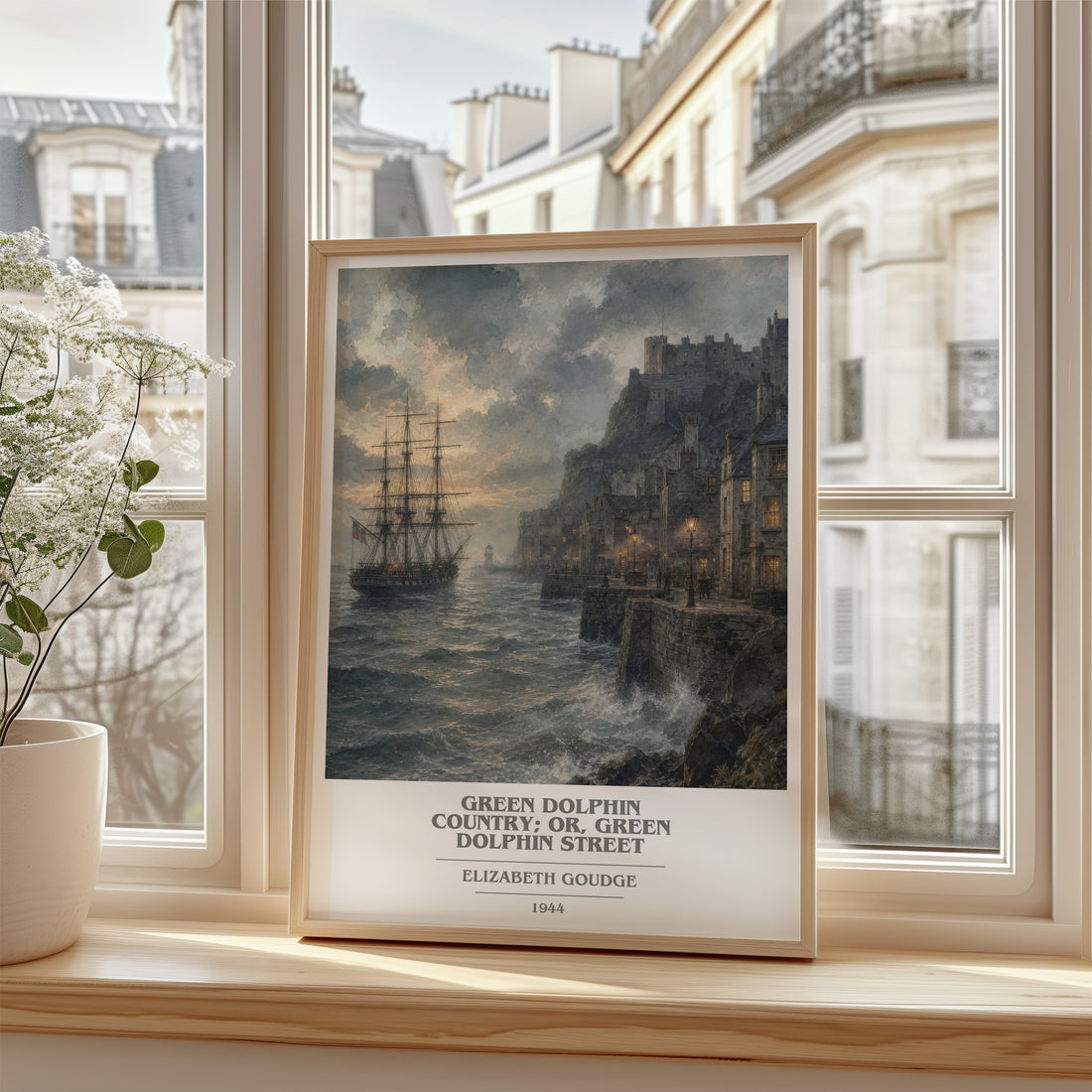 Green Dolphin Country; or, Green Dolphin Street book cover poster colour and style options – Elizabeth Goudge book art