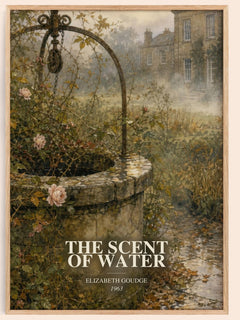 The Scent of Water watercolour book poster by Elizabeth Goudge – framed literary art print