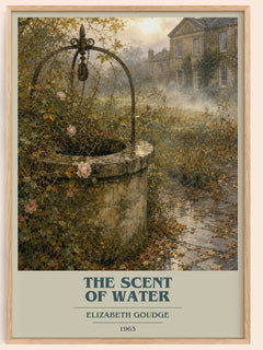 The Scent of Water book cover book poster by Elizabeth Goudge – framed literary art print
