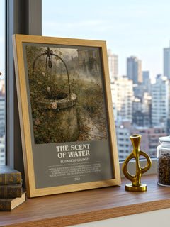 The Scent of Water bookish print framed by window – literary home decor