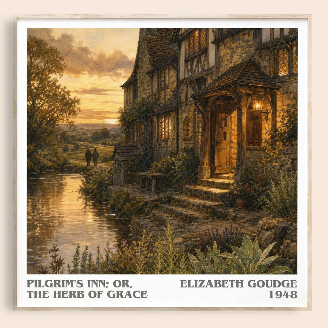 Pilgrim's Inn; or, The Herb of Grace literary book poster by Elizabeth Goudge – framed literary art print