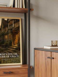 Pilgrim's Inn; or, The Herb of Grace book watercolour illustration paper finish options – matte satin gloss