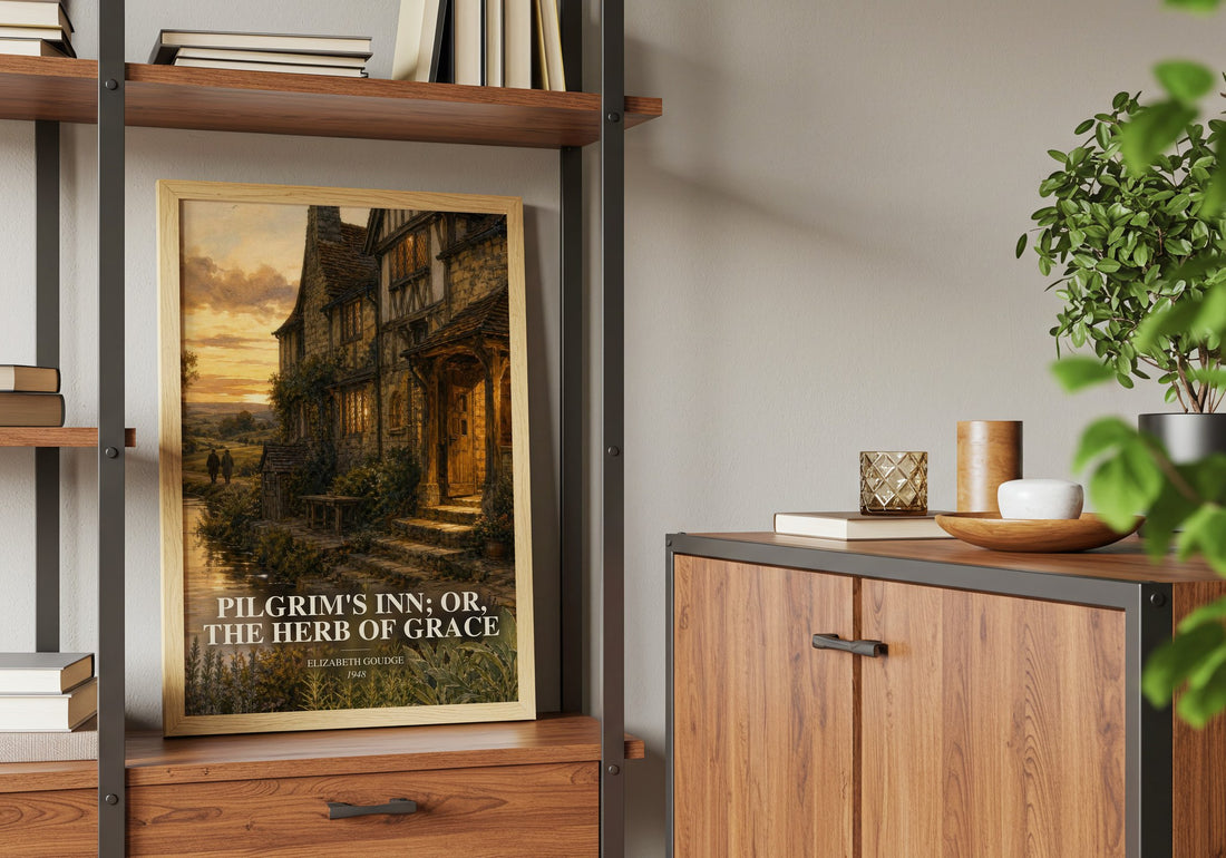 Pilgrim's Inn; or, The Herb of Grace book watercolour illustration paper finish options – matte satin gloss