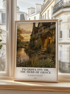 Pilgrim's Inn; or, The Herb of Grace book cover poster colour and style options – Elizabeth Goudge book art