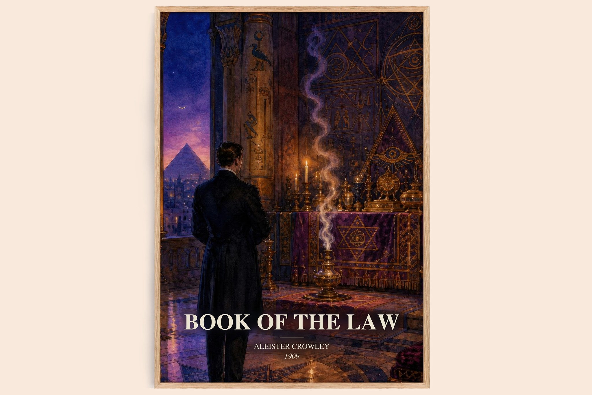 Book of the Law Book Watercolour Illustration by Aleister Crowley